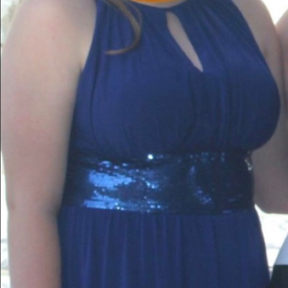 Blue Hi-lo Homecoming dress